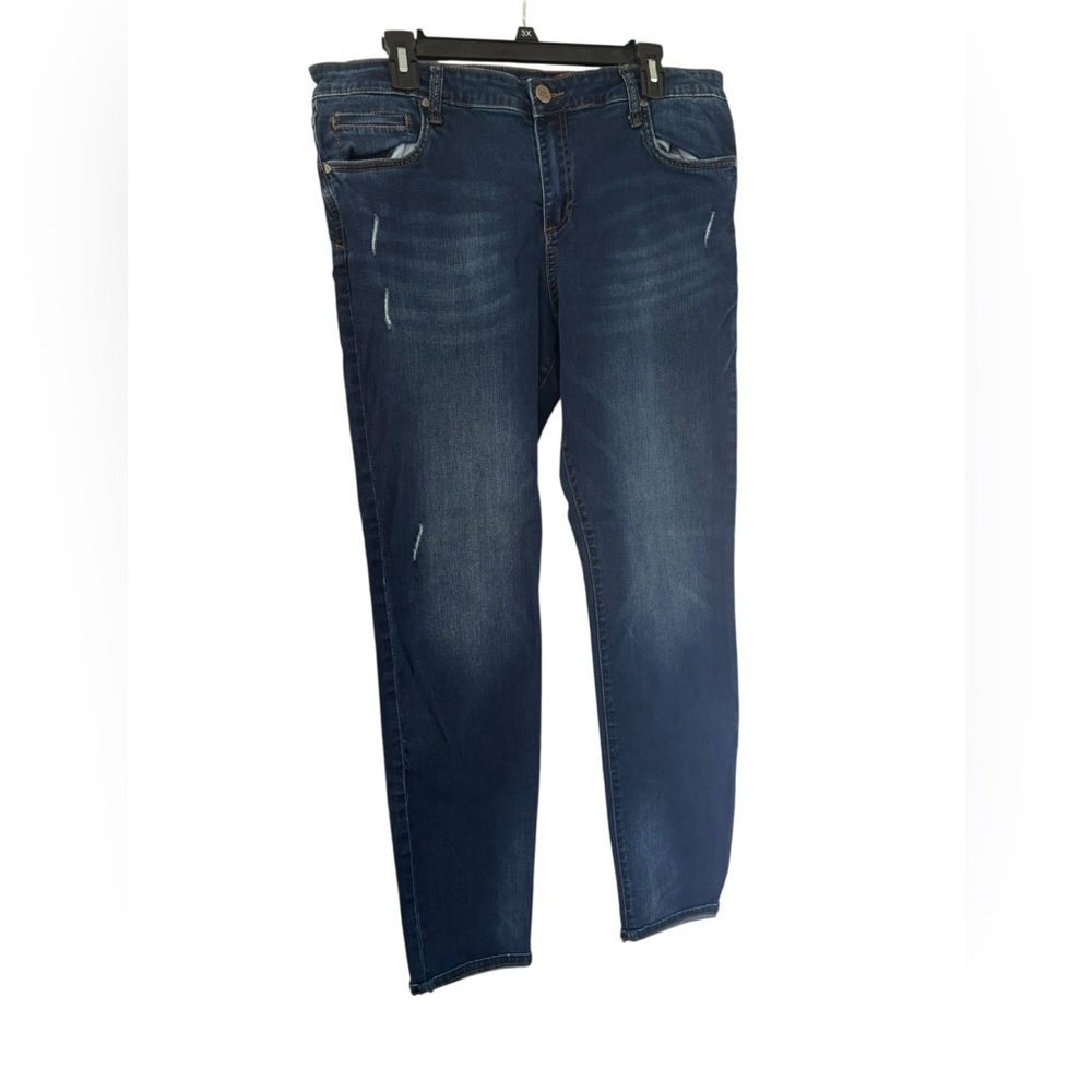 Kut Kloth Jeans Womens Dark Wash‎ Toothpick Skinny Stretch Distressed Size 16